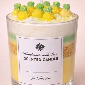 Scented Candle - Yellow and Green